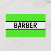 Barber Neon Green Visitekaartje (Voorkant)