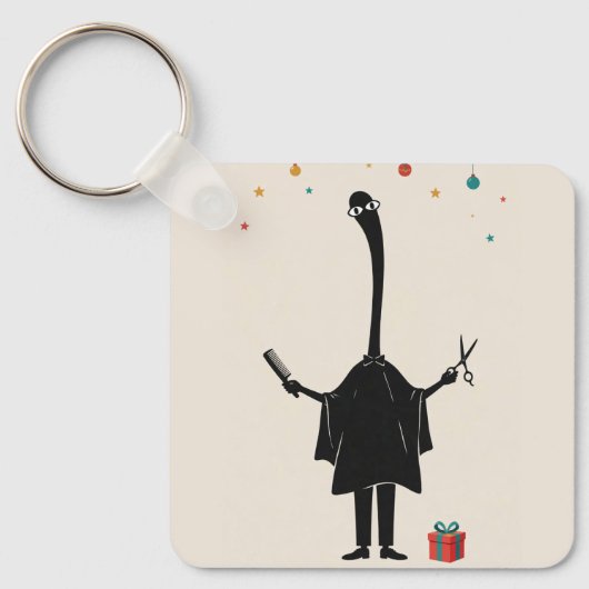 Barber Nieuwjaar Sleutelhanger (Voorkant)