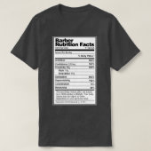Barber Nutrition Facts T-shirt (Design voorkant)