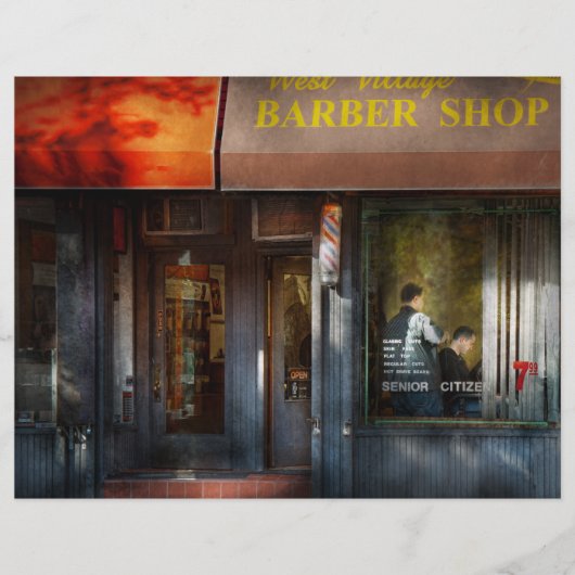 Barber - NY - West Village Barber Shop Flyer (Voorkant)