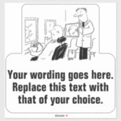 Barber of Mannen Hairdresser Promotional Promotion Sticker (Vel)