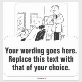 Barber of Mannen Hairdresser Promotional Promotion Sticker