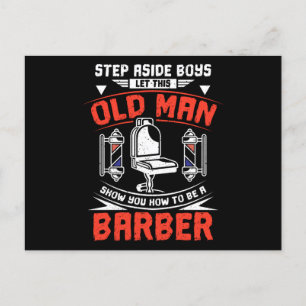 Barber Old Man Briefkaart