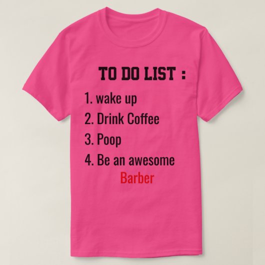 Barber om lijst te doen t-shirt (Design voorkant)