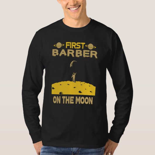 Barber On The Moon T-shirt (Voorkant)