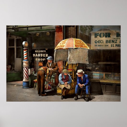 Barber - Op Nelson's Barber Shop 1937 Poster (Voorkant)