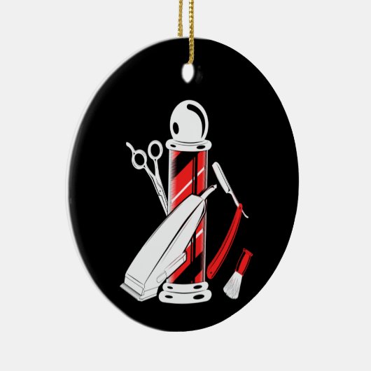 Barber Ornament Barber Pole kerstversiering (Rechts)