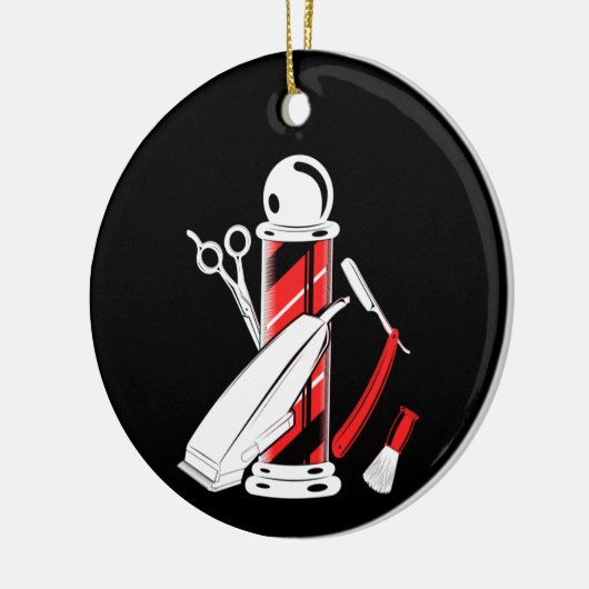 Barber Ornament Barber Pole kerstversiering (Links)