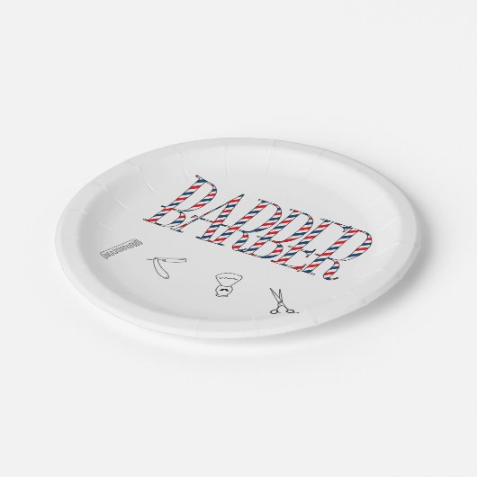 Barber Papieren Bordje (Gekanteld)