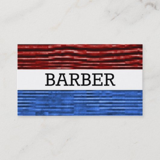 barber patriottisch Visitekaartje (Voorkant)