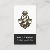 Barber Pole Afspraak Leer Stylist Barber Visitekaartje (Voorkant)