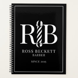 Barber Pole Barber Black White Benoeming Planner