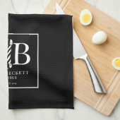 Barber Pole Barber Hair Stylist Black White Theedoek (Quarter Fold)