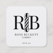 Barber Pole Barber Hair Stylist Square Business C Vierkante Visitekaartje (Voorkant)