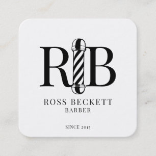Barber Pole Barber Hair Stylist Square Business C Vierkante Visitekaartje