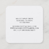 Barber Pole Barber Hair Stylist Square Business C Vierkante Visitekaartje (Achterkant)