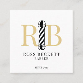 Barber Pole Barber Hair Stylist Vierkante Visitekaartje