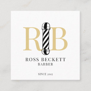 Barber Pole Barber Hair Stylist Vierkante Visitekaartje