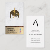 Barber Pole | Barber Scissors Stylish Hair Visitekaartje (Voorkant / Achterkant)