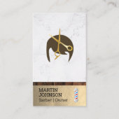 Barber Pole | Barber Scissors Stylish Hair Visitekaartje (Voorkant)