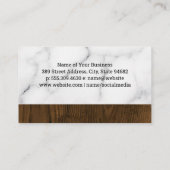 Barber Pole | Barberwinkel | Marmer Wood Visitekaartje (Achterkant)