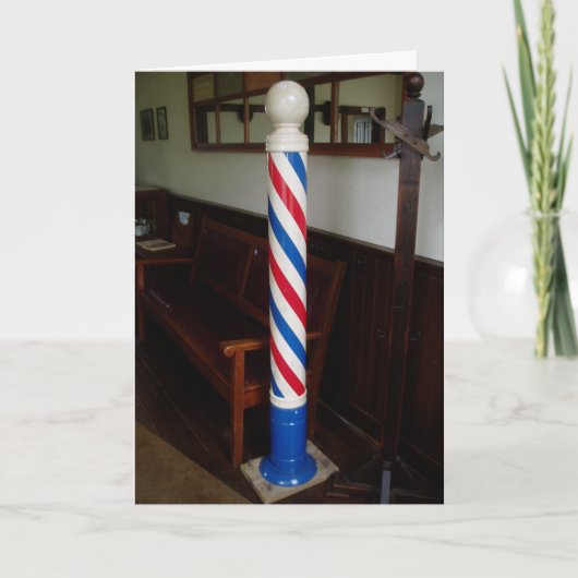 "Barber Pole" Birthday Card Kaart (Voorkant)