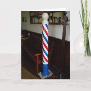 "Barber Pole" Birthday Card Kaart