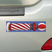 Barber Pole Bumpersticker (Op auto)