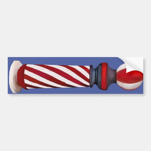 Barber Pole Bumpersticker (Voorkant)