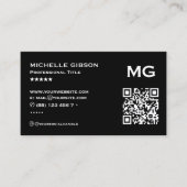 Barber Pole Elegant Black Loyalty Reward Visitekaartje (Voorkant)