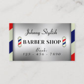 Barber pole faux metallic Visitekaartje (Voorkant)