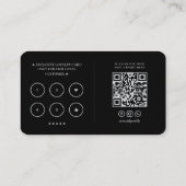 Barber Pole Faux Silver Barbershop loyaliteit Visitekaartje (Achterkant)