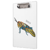 Barber pole grasshopper cartoon illustration klembord (Links)