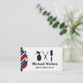 Barber Pole | Haarsnijgereedschap Visitekaartje (Staand voorkant)