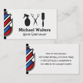 Barber Pole | Haarsnijgereedschap Visitekaartje (Voorkant / Achterkant)