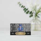 Barber Pole | Haarsnijgereedschap Visitekaartje (Staand voorkant)
