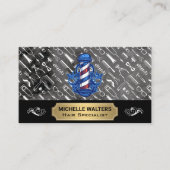 Barber Pole | Haarsnijgereedschap Visitekaartje (Voorkant)