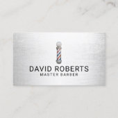 Barber Pole Hair Stylist Kapper Barbershop Visitekaartje (Voorkant)