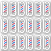 Barber Pole Kapperszaak Salon Kappersafspraak Plan Sticker (Voorkant)