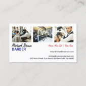 Barber Pole kapsalon voor mannen Visitekaartje (Achterkant)