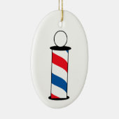 Barber Pole Keramisch Ornament (Rechts)