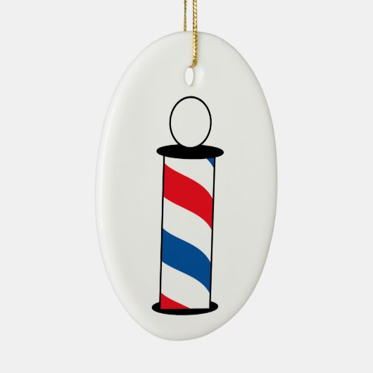Barber Pole Keramisch Ornament (Rechts)