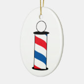 Barber Pole Keramisch Ornament (Links)