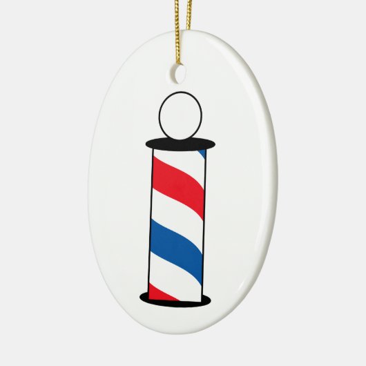 Barber Pole Keramisch Ornament (Links)