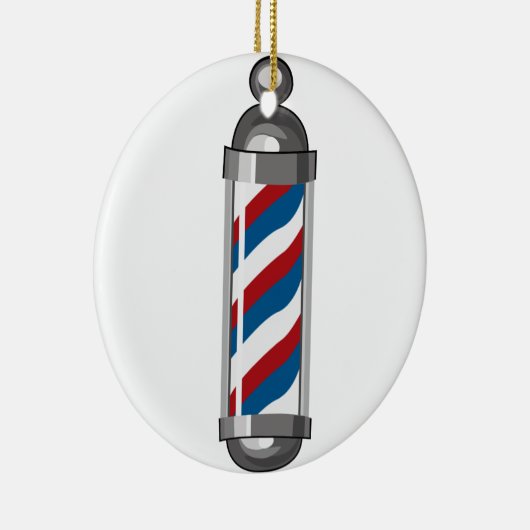 Barber Pole Keramisch Ornament (Rechts)