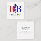 Barber Pole Logo Barber Hair Stylist Visitekaartje (Voorkant / Achterkant)