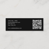 Barber Pole-logo met qr-code Mini Visitekaartje (Achterkant)