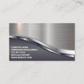 Barber Pole Logo | QR-code | Schaar Visitekaartje (Achterkant)