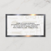 Barber Pole Logo | Stijlvol Metaal Visitekaartje (Achterkant)