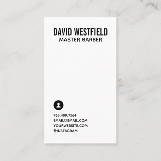 Barber Pole Logo Visitekaartje (Voorkant)